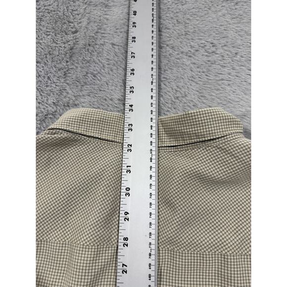 Columbia Shirt Mens 2XL Tan Plaid PFG Fishing Outdoor Button Up Short Sleeve Top - Picture 9 of 9